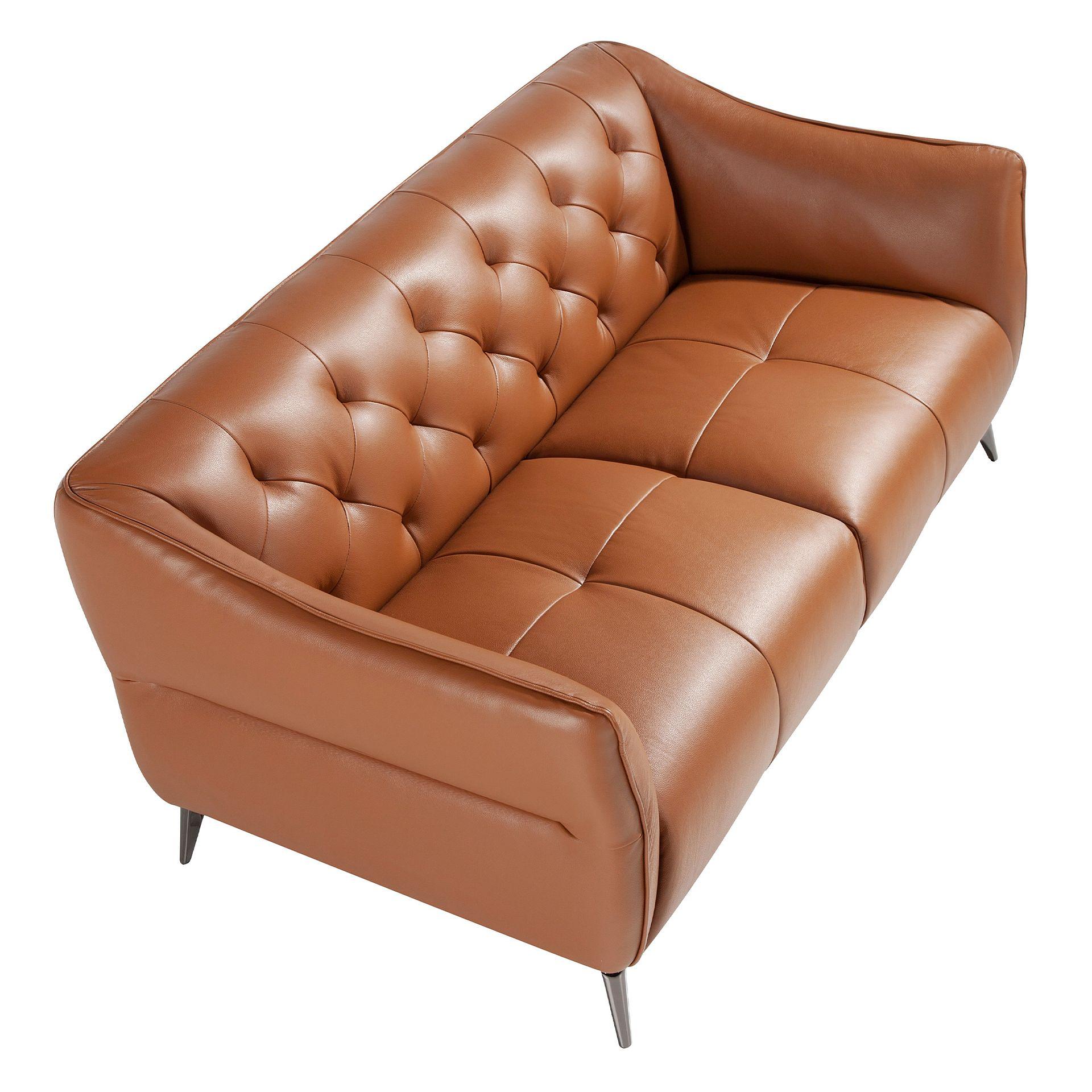 Chester 2-Sitzer Sofa Leder Braun 6168 6