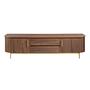 TV Lowboard Walnut Steel Polished Gold 3227 1
