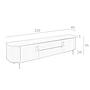 TV Lowboard Walnut Steel Polished Gold 3227 8
