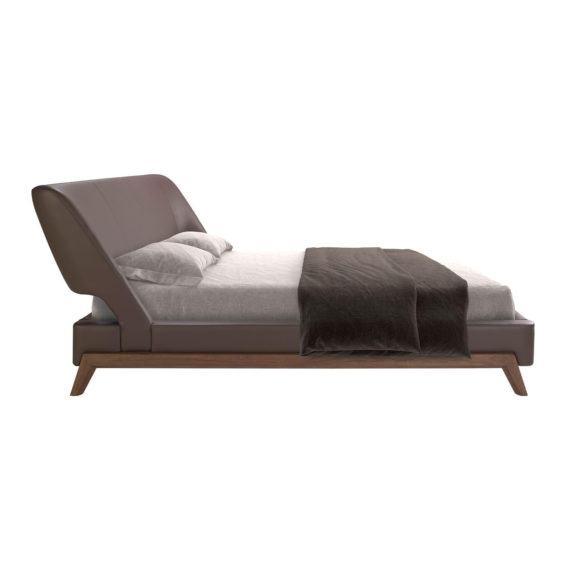 Faux leather bed Chocolate brown 7159 6