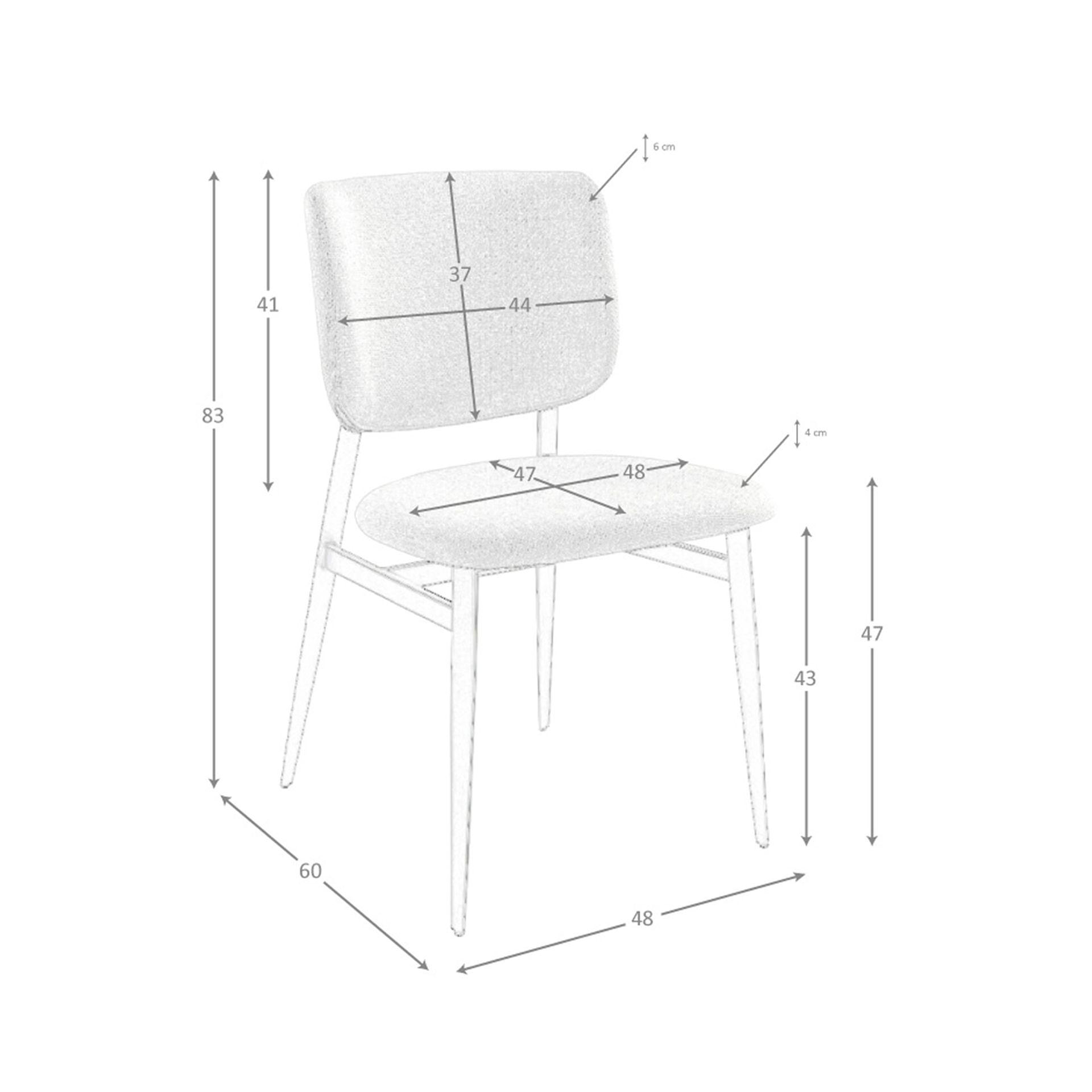 Fabric Chair Light Grey 4147 8