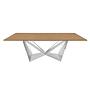 Dining table oak chrome steel 1