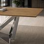Dining table oak chrome steel 4