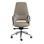 Faux leather desk chair Swivel Grey 4217 1