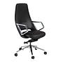 Faux Leather Office Chair Swivel Black 4218 0
