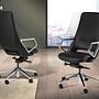 Faux Leather Office Chair Swivel Black 4218 2