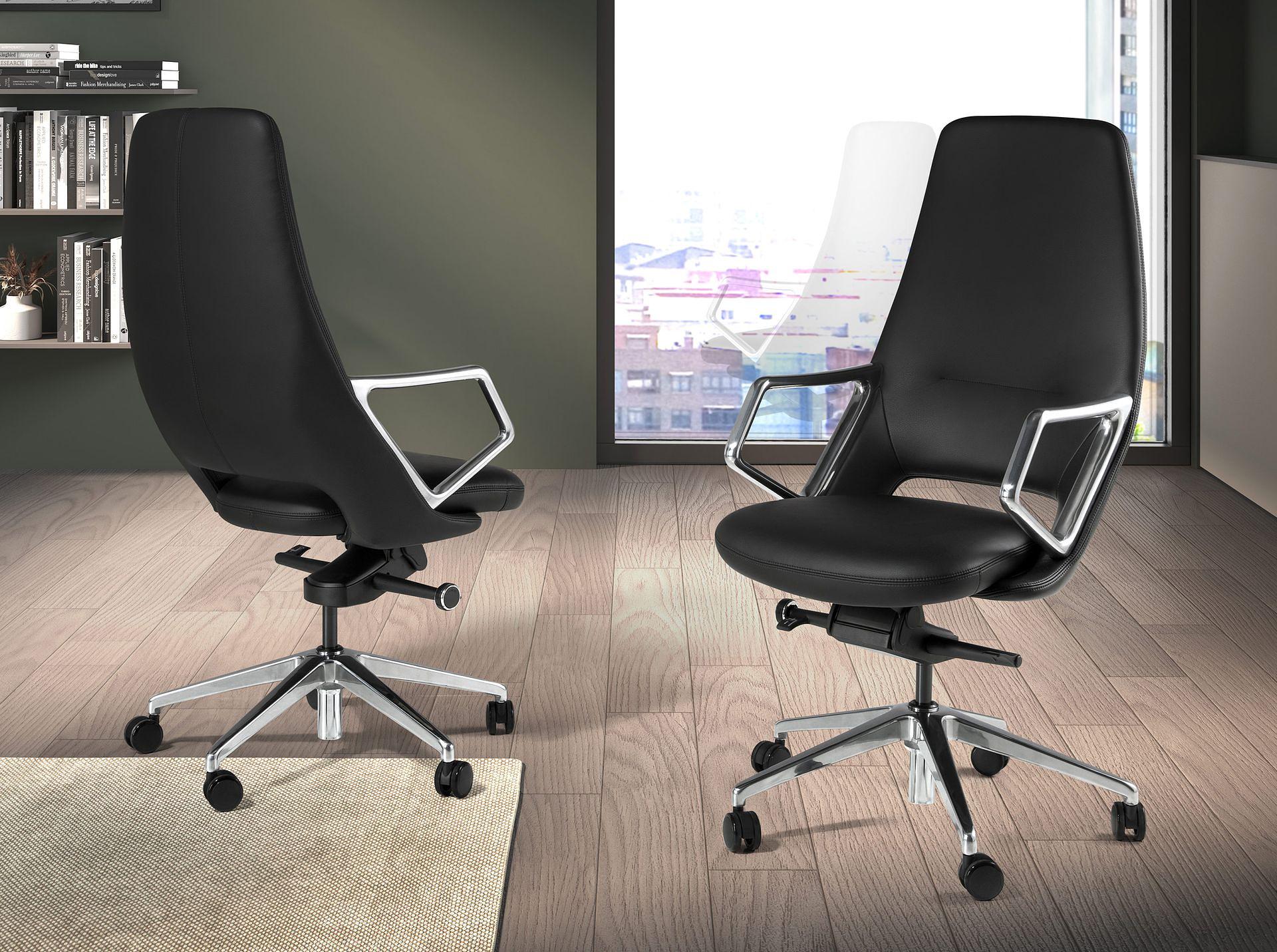 Kunstleder-Bürostuhl Drehbar Schwarz 4218 2