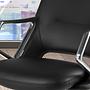 Faux Leather Office Chair Swivel Black 4218 4