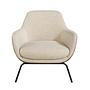 Armchair Fabric Faux Leather Cream Brown 5099 1