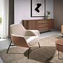 Sessel Stoff Kunstleder Creme Braun 5099 2