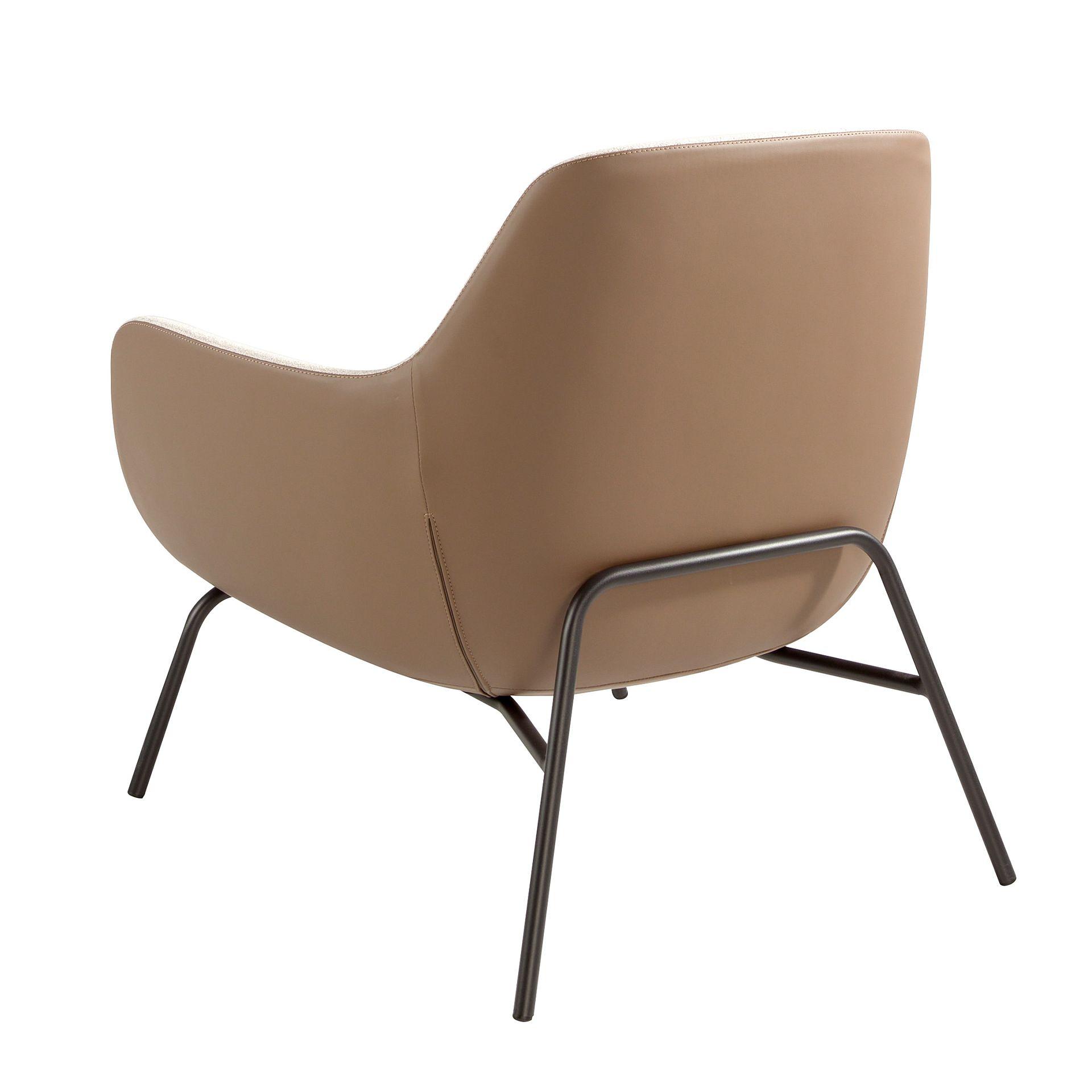 Sessel Stoff Kunstleder Creme Braun 5099 7