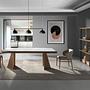 Dining table porcelain marble walnut rectangular 1106 2