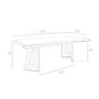 Dining table porcelain marble walnut rectangular 1106 8