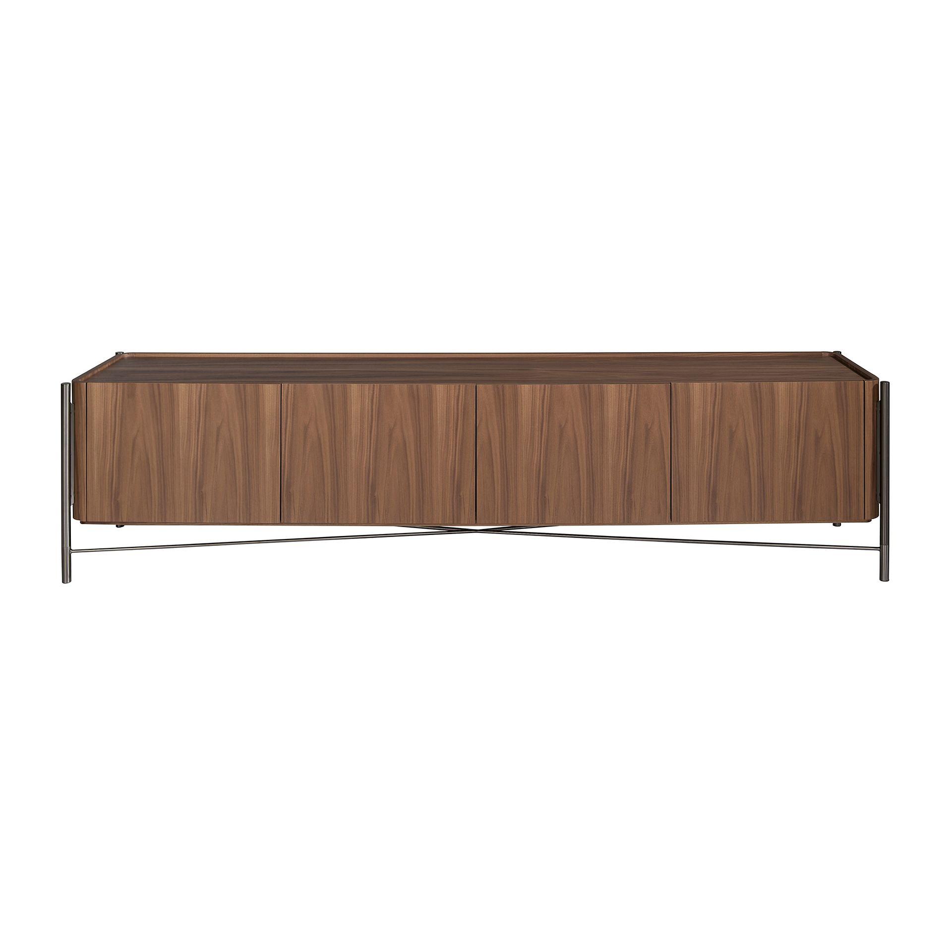 TV Stand Walnut Steel Dark 3240 1