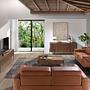 TV Stand Walnut Steel Dark 3240 3