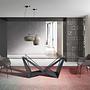 Dining Table Tempered Glass Steel Black Rectangular 1128 2