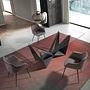 Dining Table Tempered Glass Steel Black Rectangular 1128 3