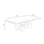 Dining Table Tempered Glass Steel Black Rectangular 1128 8