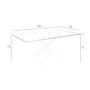 Dining Table Tempered Glass Steel White Rectangular 1138 7