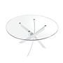 Dining Table Tempered Glass Steel White 1138 Ø110cm 7