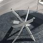 Dining Table Tempered Glass Steel White 1138 Ø110cm 6