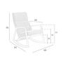 Fabric Rocking Chair Grey 5106 8