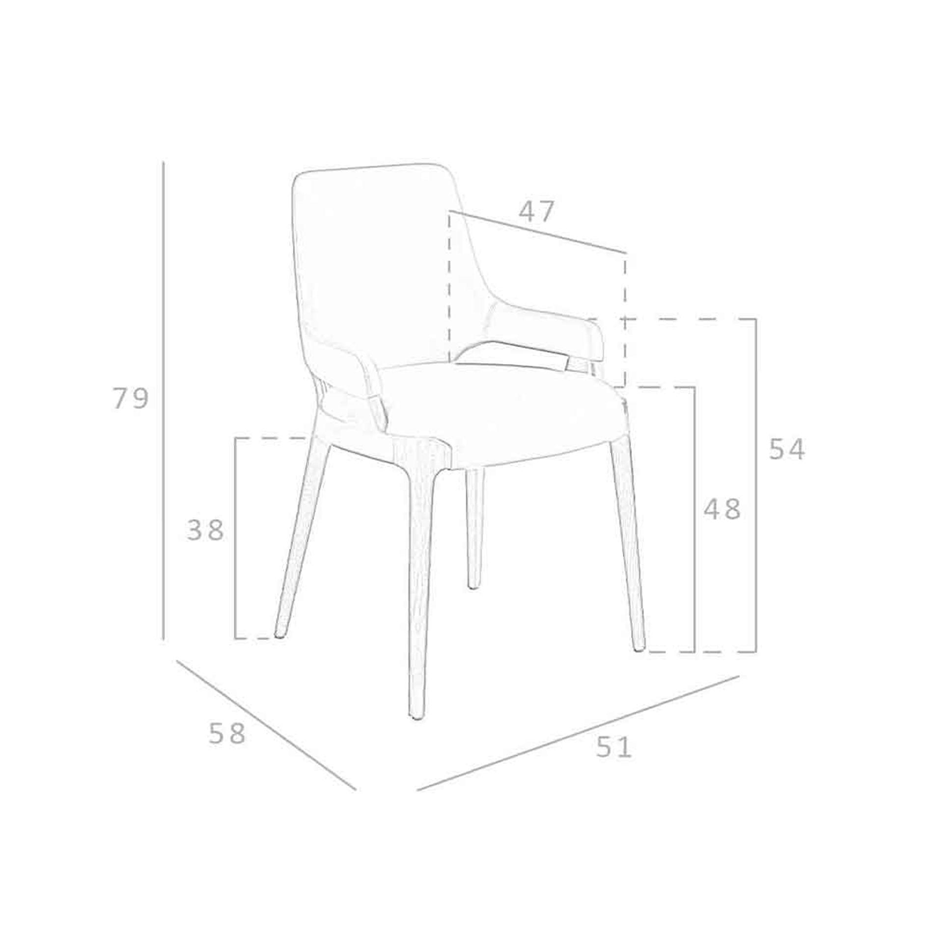 Kunstleder-Stuhl Braun 4136 8