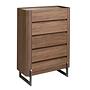 Chest of drawers with porcelain marble top walnut metal 7153 0