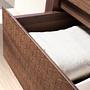 Chest of drawers with porcelain marble top walnut metal 7153 4