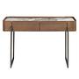 Consolle in marmo porcellanato noce acciaio metallico 3254 1
