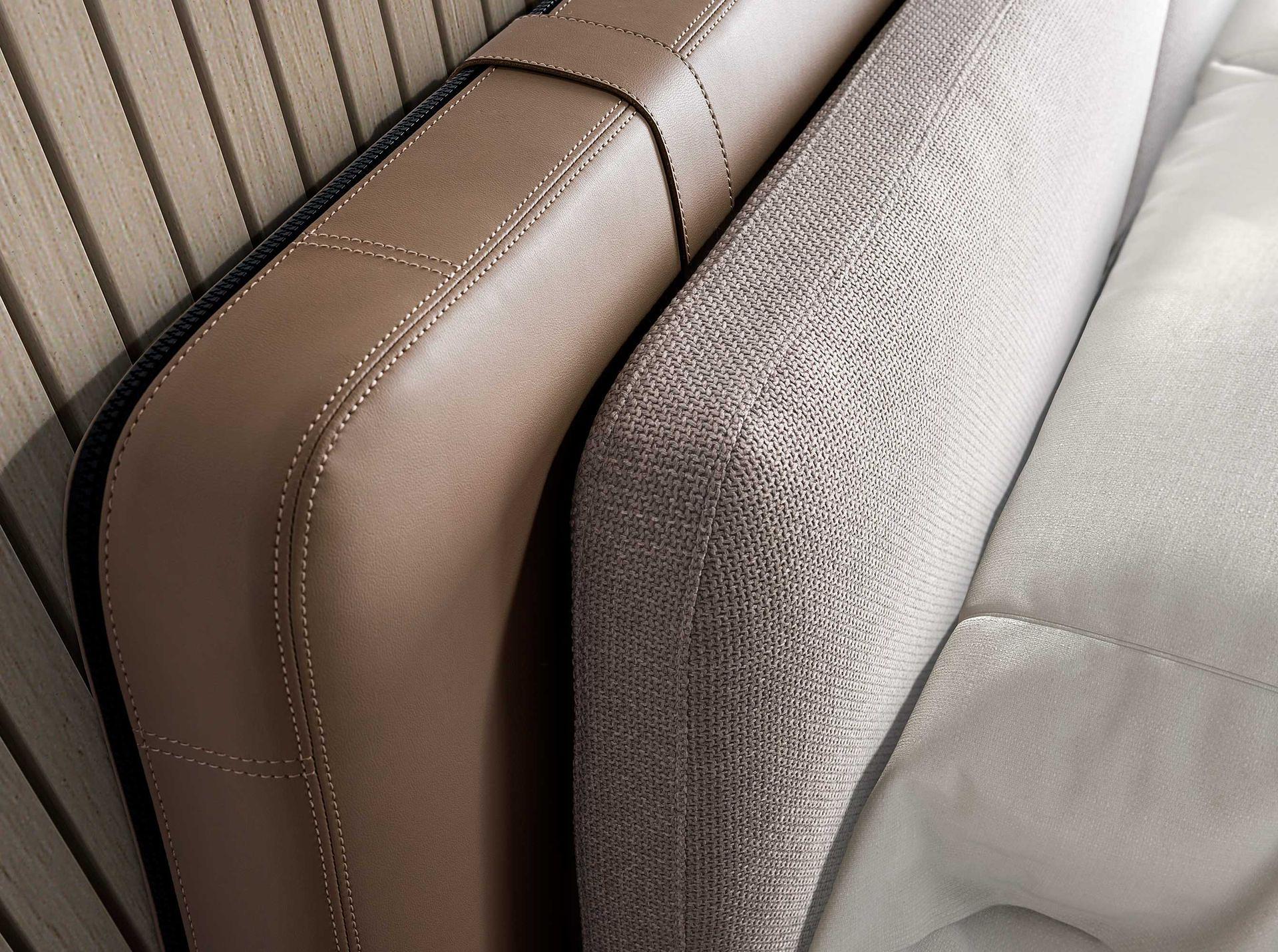 Bett Nerz-Kunstleder Stoff Grau 7154 4
