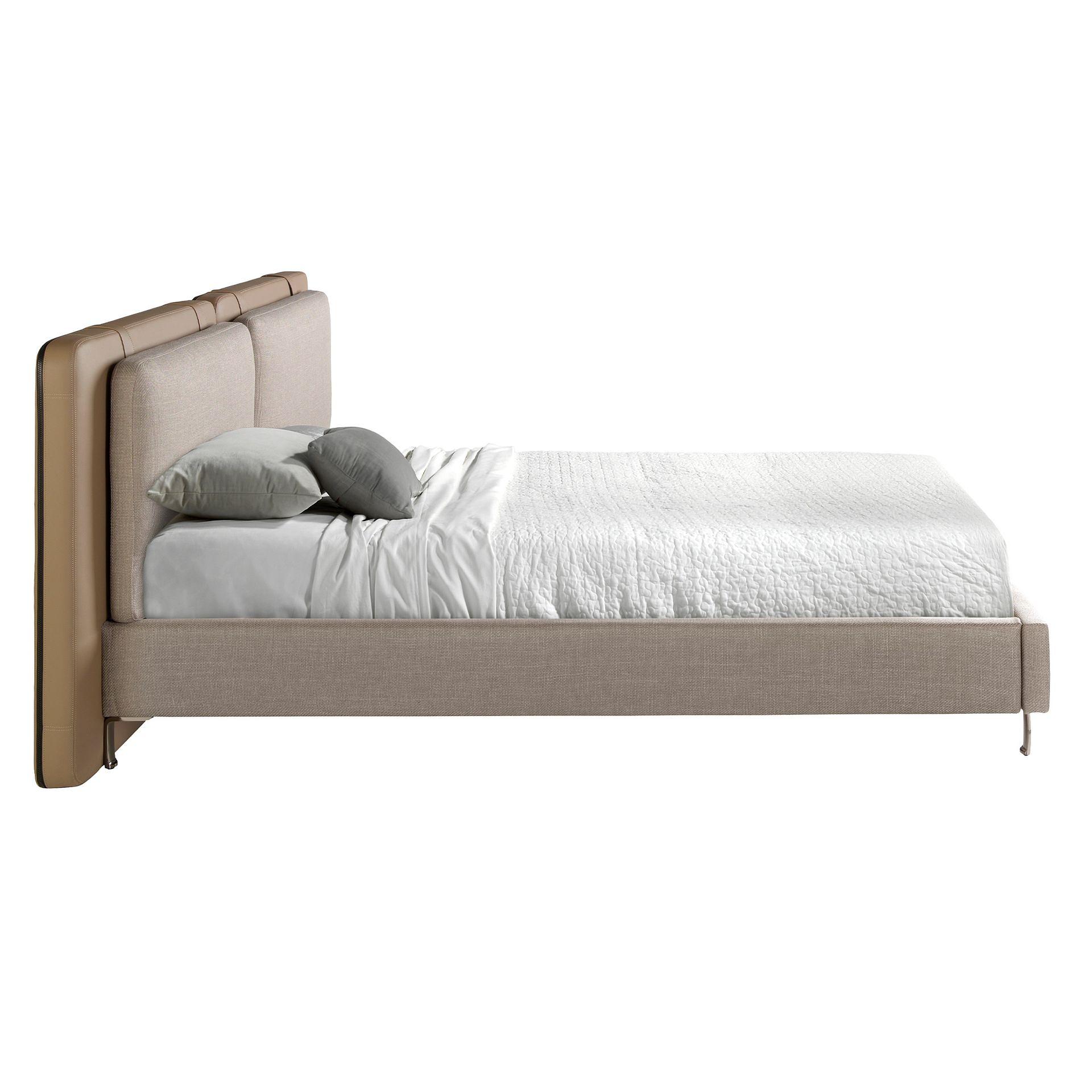 Bett Nerz-Kunstleder Stoff Grau 7154 6