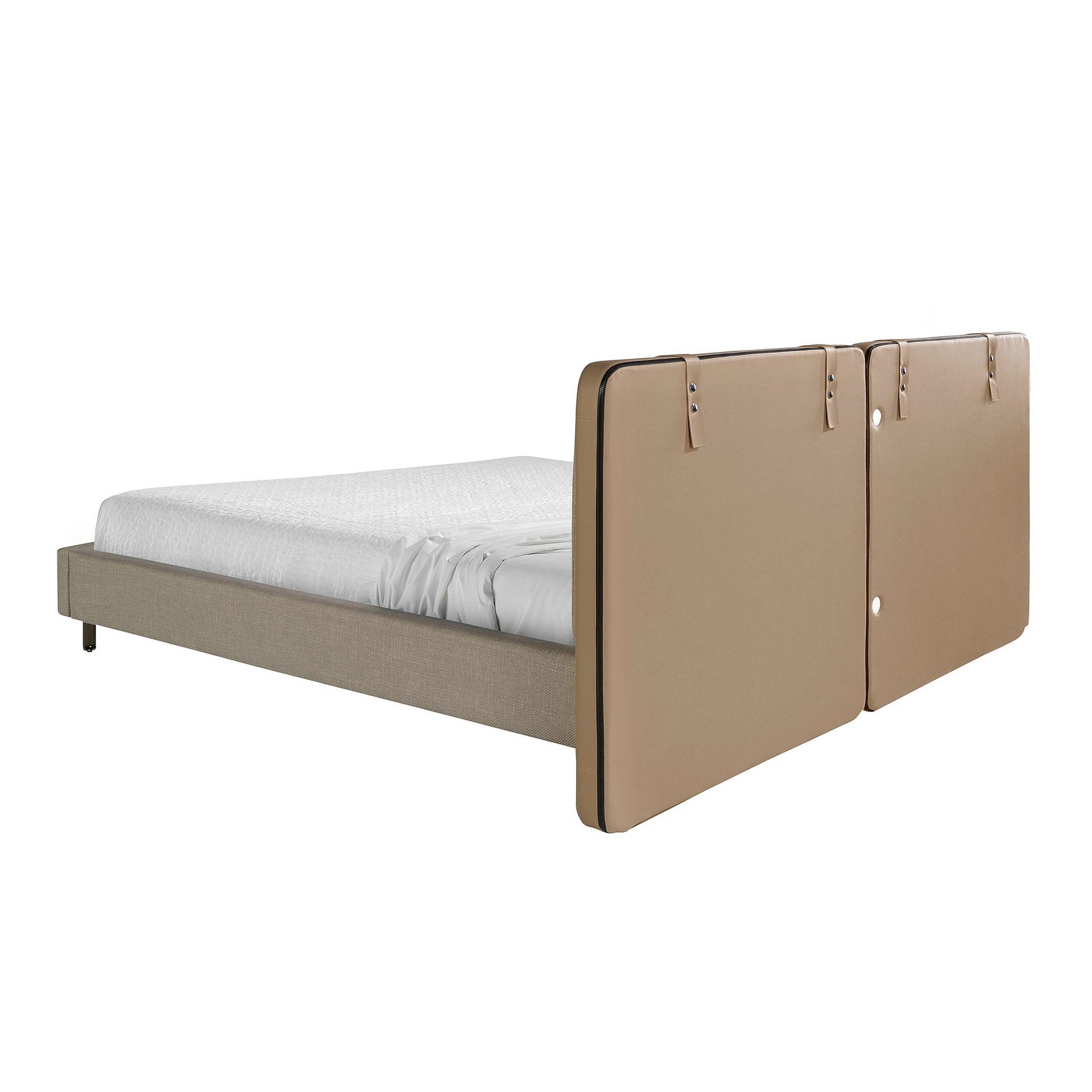 Bed Mink Faux Leather Fabric Grey 7154 7