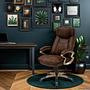 Loman Office Chair Microfiber Plastic Brown 1