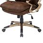Loman Office Chair Microfiber Plastic Brown 4