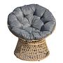 Dogger Gartensessel Polyrattan Braun Grau 3