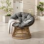 Dogger Gartensessel Polyrattan Braun Grau 0