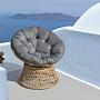 Dogger Garden Armchair Polyrattan / Polyester Brown / Grey 2