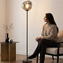 Floor lamp smoked glass grey 0