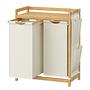 Kabai Laundry Basket Bamboo White 1