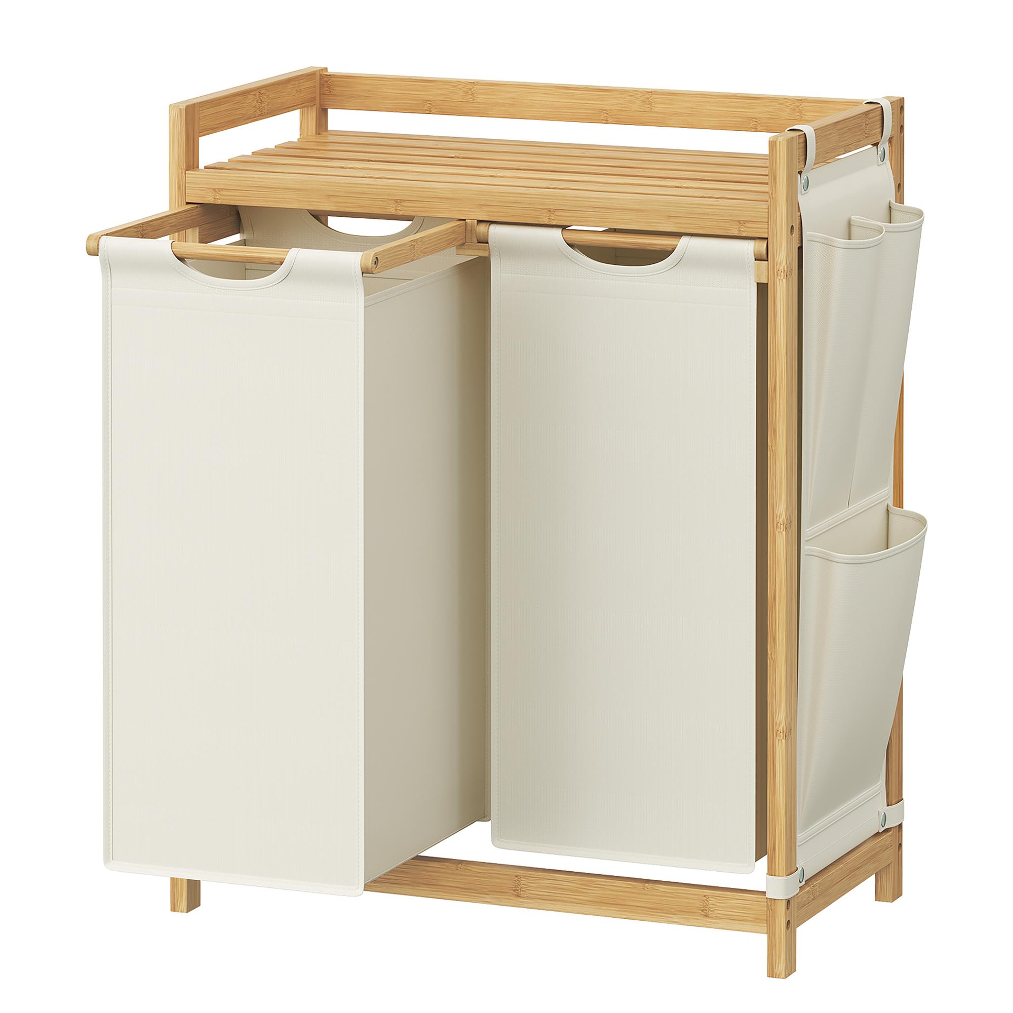 Kabai Laundry Basket Bamboo White 1