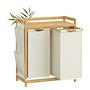 Kabai Laundry Basket Bamboo White 4