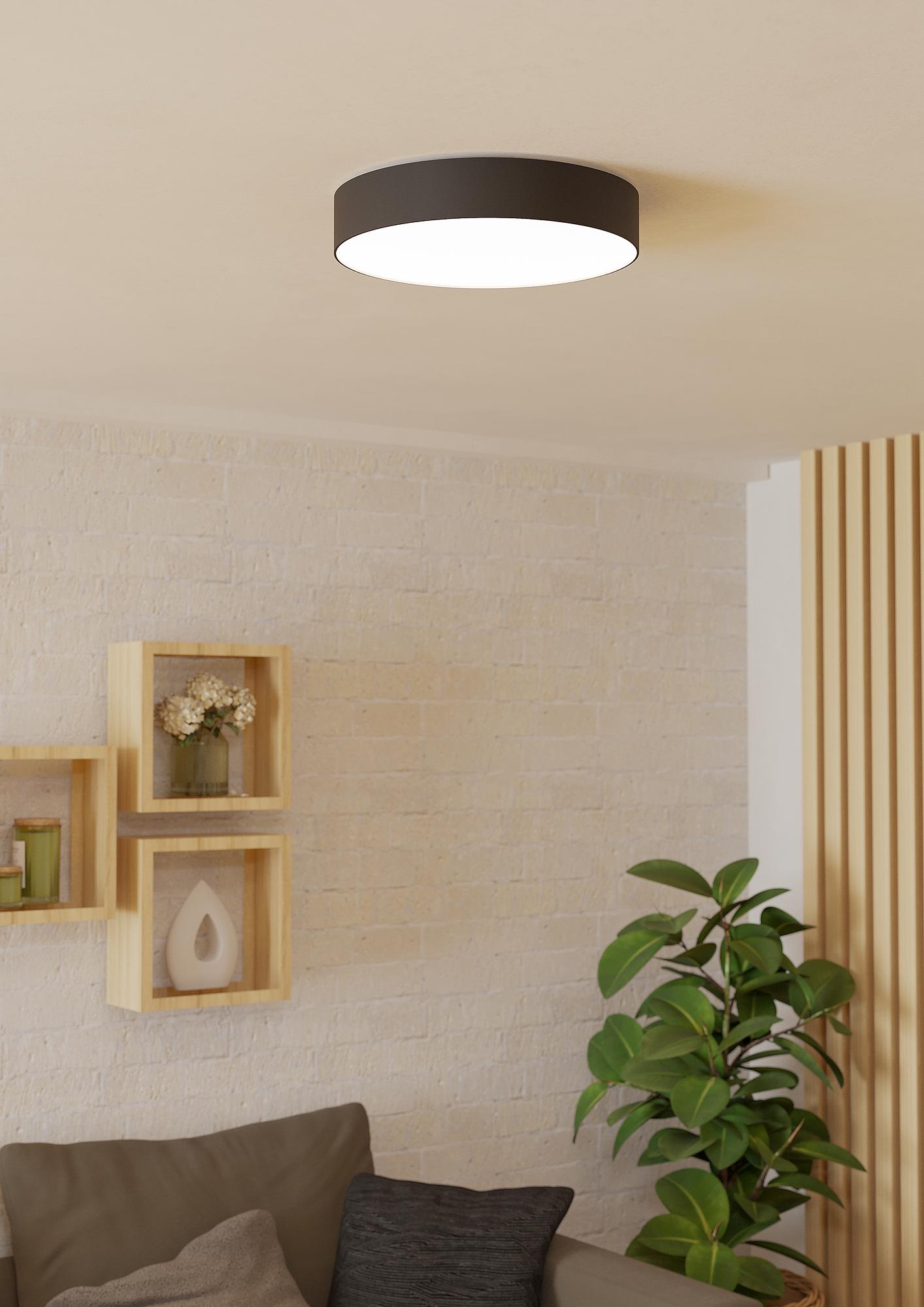 Gallizzi Z LED ceiling light 1-light plastic black 3