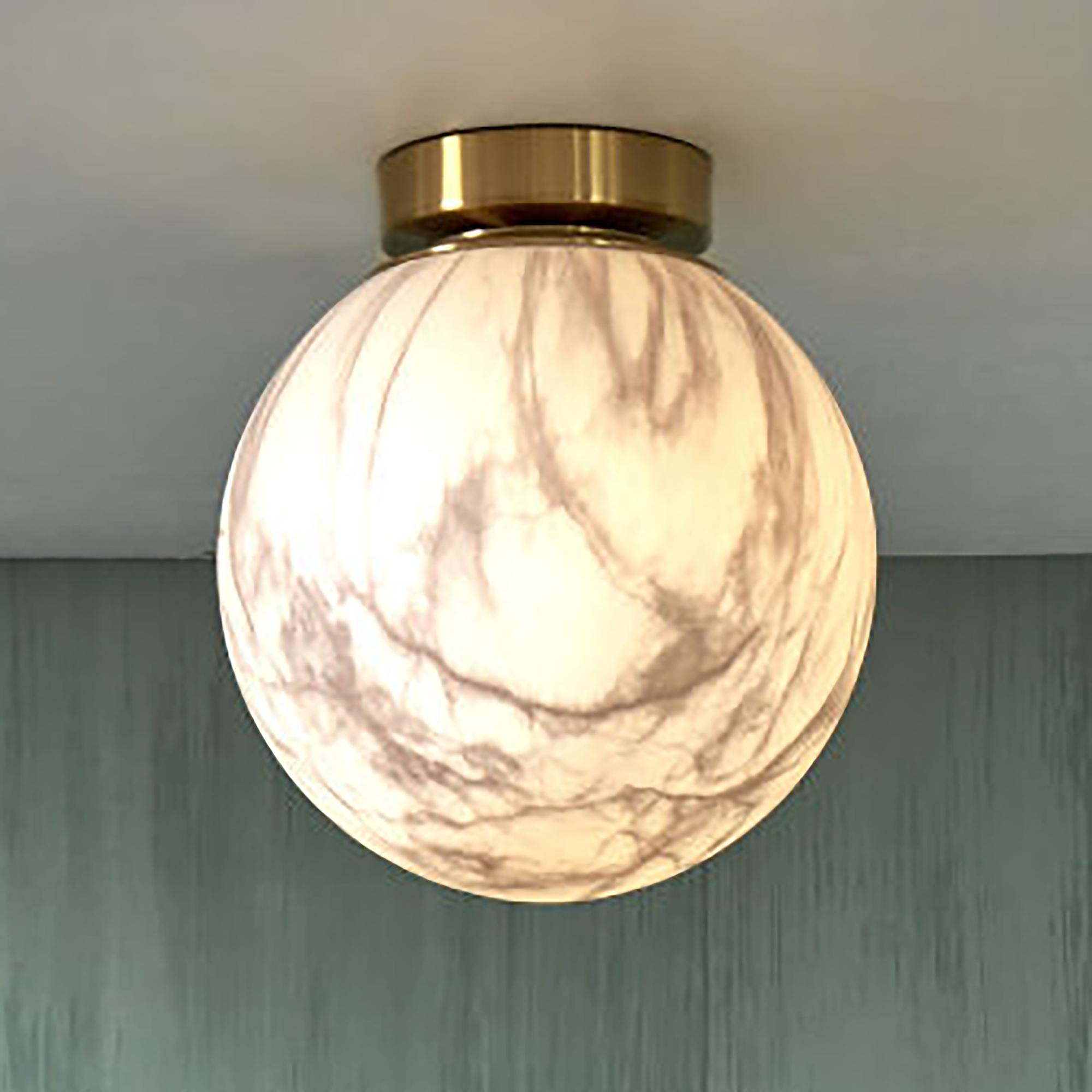 Carrara Ceiling Lamp 1-Light Colored Glass Grey Gold 0