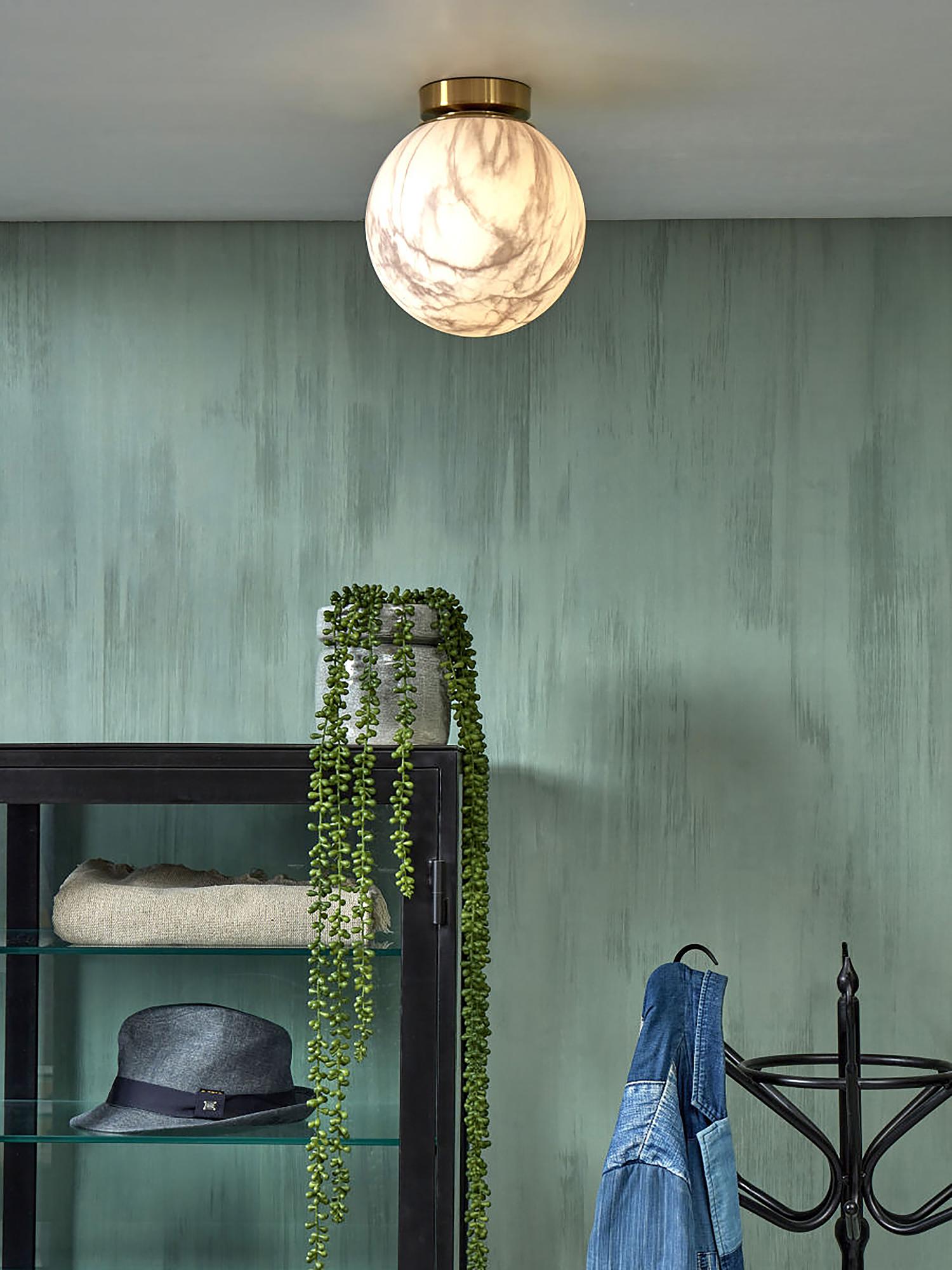 Carrara Ceiling Lamp 1-Light Colored Glass Grey Gold 2