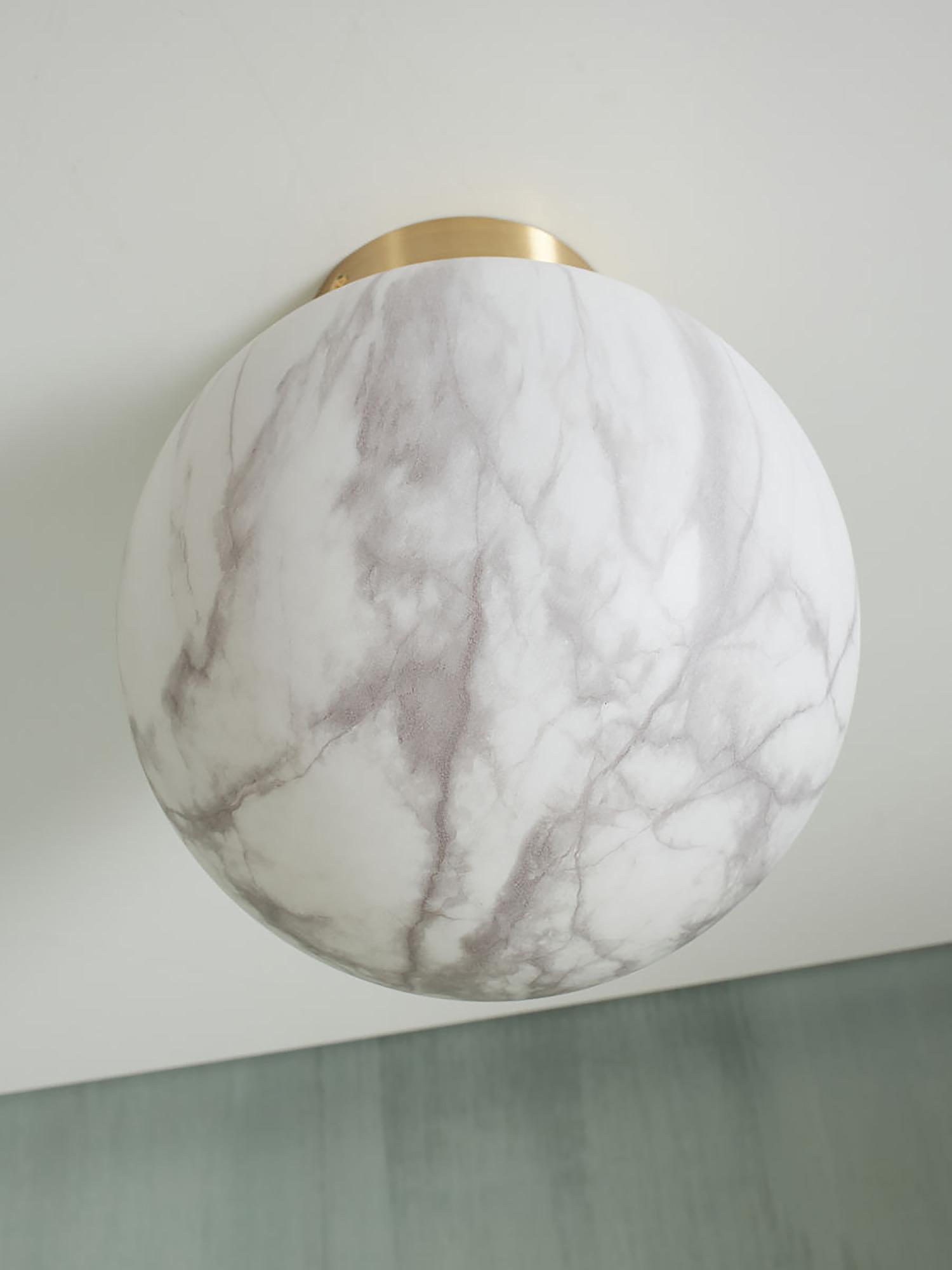 Carrara Ceiling Lamp 1-Light Colored Glass Grey Gold 3