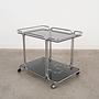 Bar cabinet glass metal 1970s 1