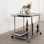 Barschrank Glas Metall 1970er Jahre 5