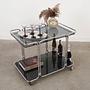 Barschrank Glas Metall 1970er Jahre 8
