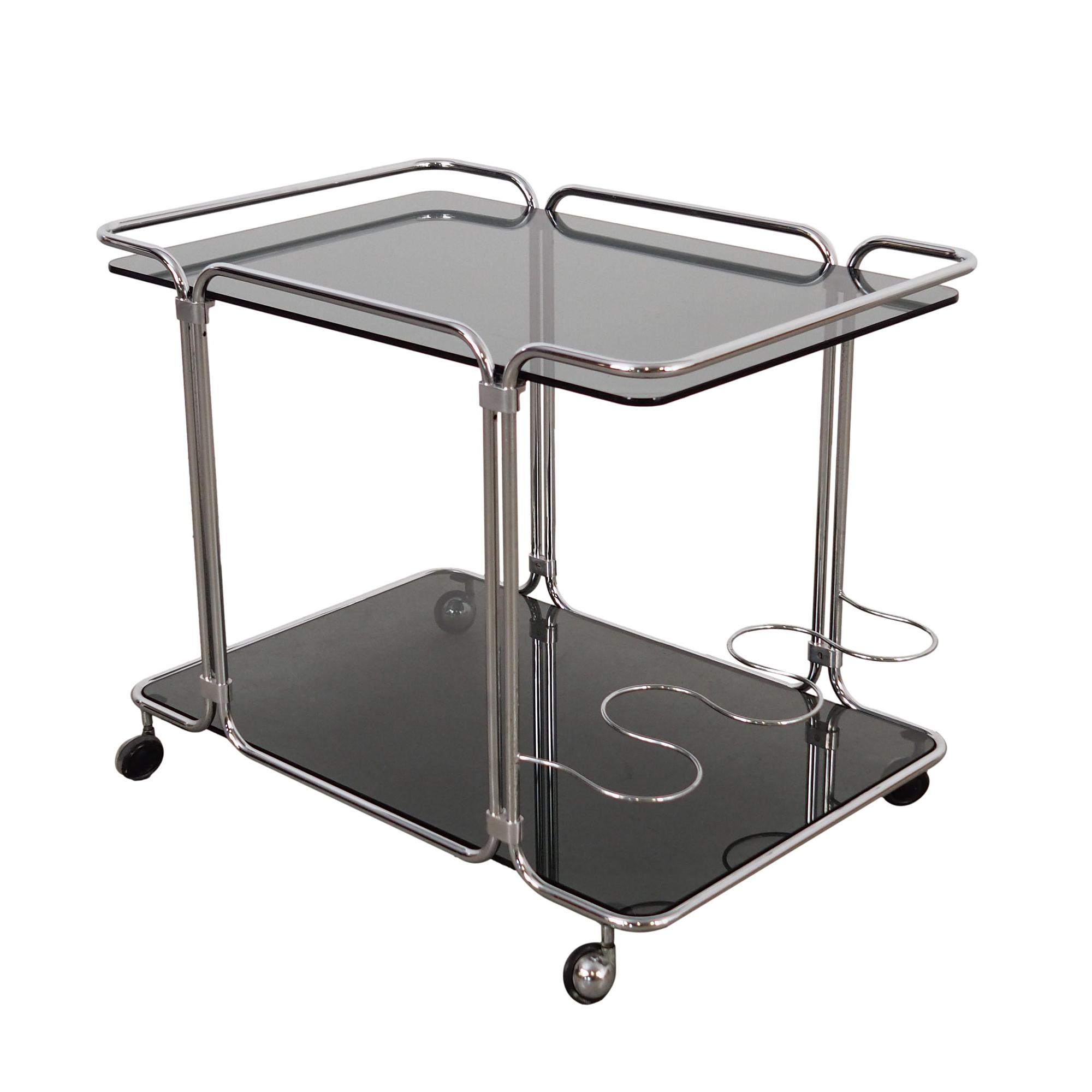 Bar cabinet glass metal 1970s 0